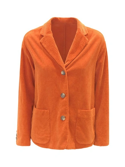 19.61 Orange Velvet Anita Blazer