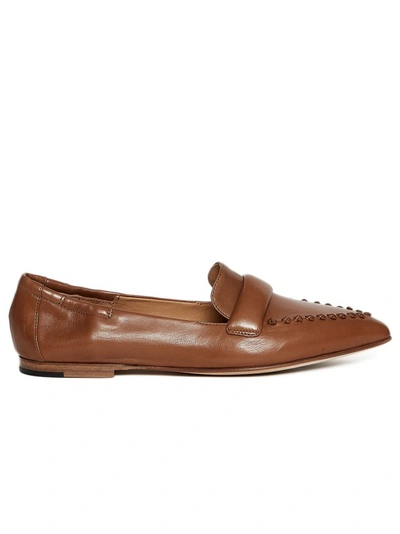 Pomme D'or Moccasin In Tan Leather In Brown