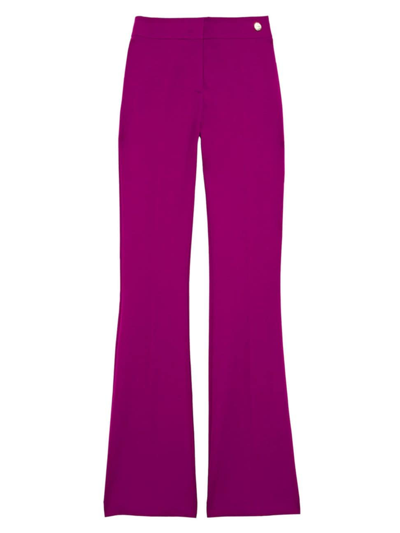 Callas Milano Women's Danae Crepe Stretch High Waisted Fit And Flare Trousers In Magenta