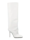 Attico Sienna Leather Knee-high Boots In White