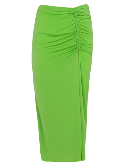 Vix By Paula Hermanny Women's Bela Gathered Midi-skirt In Light Green