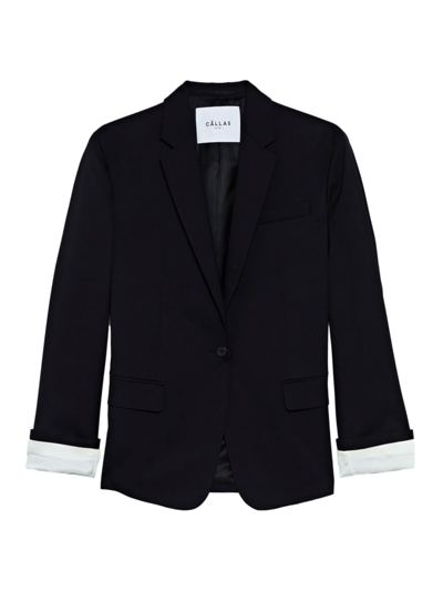 Callas Milano Denis Single-breasted Blazer Jacket In Black