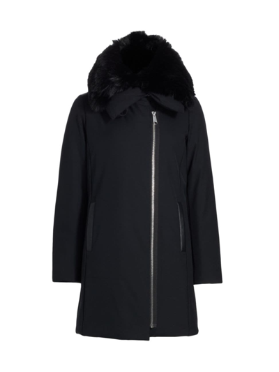 Mercer Collective Women's Betsy Asymmetric Down Parka In Black