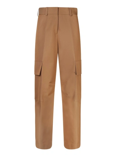 Palm Angels Cargo Trousers In Brown
