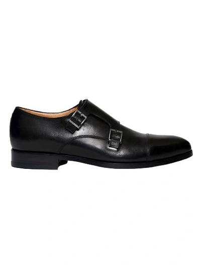 Ortigni Double Buckle In Black Calfskin