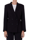 Endless Rose Women's Double Breasted Basic Blazer In Black