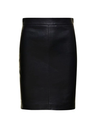 Michael Kors Black Leather Skirt