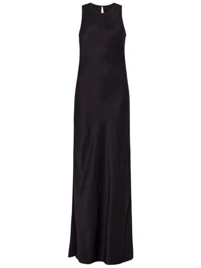 Serena Bute Silk Tank Dress - Black