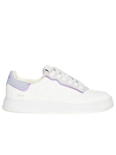 Premiata Quinn Leather Sneakers In White