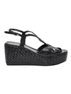 Pons Quintana Wedge In Black Leather