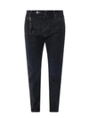 INCOTEX STRETCH COTTON JEANS WITH BACK LOGO PATCH