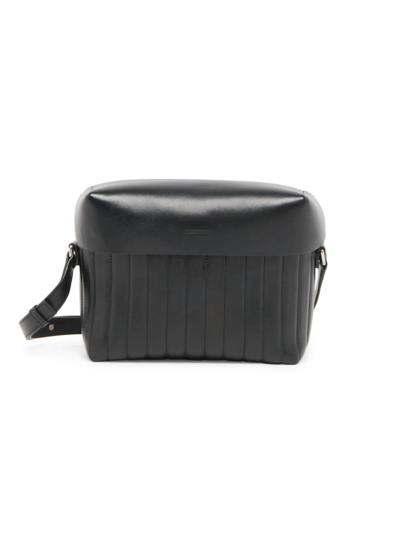 Jil Sander Men's Quilted Leather Shoulder Bag In Black