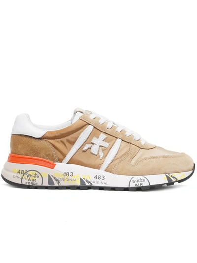 PREMIATA LANDER SNEAKER MADE OF SUEDE AND OCHER TECHNICAL FABRIC