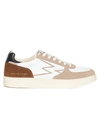 MOACONCEPT WHITE/BEIGE LEATHER SNEAKERS