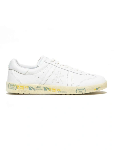 Premiata Bonnie Model Sneaker Made Of Soft White Leather With Applied Logo