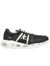 Premiata Sneaker Awarded Woman Model Layla In Suede And Black Technical Fabric In Black