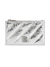 BALENCIAGA WOMEN'S CRUSH LONG COIN AND CARD HOLDER METALLIZED QUILTED