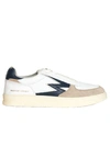 Moaconcept Sneakers In White And Blue Leather In White