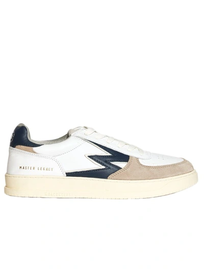 Moaconcept Sneakers In White And Blue Leather