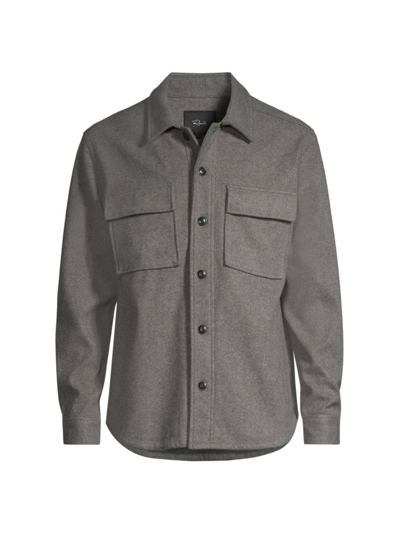 Rails Warner Button Front Shirt Jacket In Grey