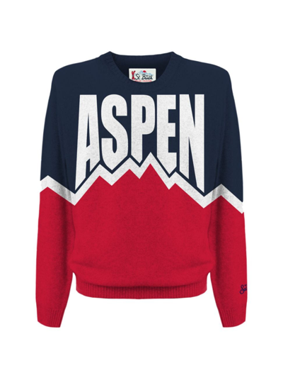 Mc2 Saint Barth Men's Heron Aspen Crewneck Sweater In Red