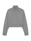 Theory Women's Cashmere Rib-knit Cropped Turtleneck Sweater In Husky