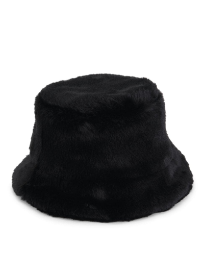 Apparis Gilly Koba Faux Fur Bucket Hat In Noir