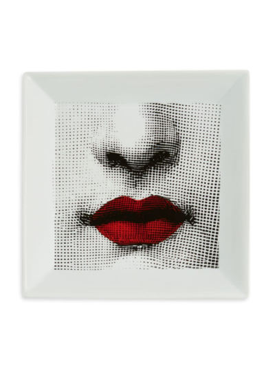 Fornasetti Tema E Variazioni N.397 Square Plate In White