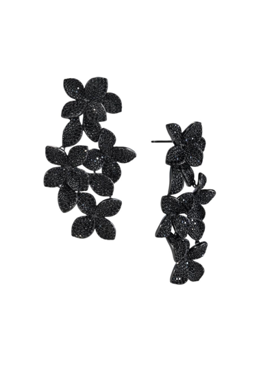 Shashi Women's Alyssa Sterling Silver & Cubic Zirconia Drop Earrings In Noir