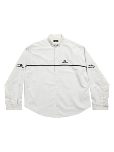 Balenciaga 3b Sports Icon Tracksuit Shirt Oversized In White