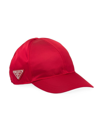 Prada Re-nylon Baseball Cap In F0011 Rosso