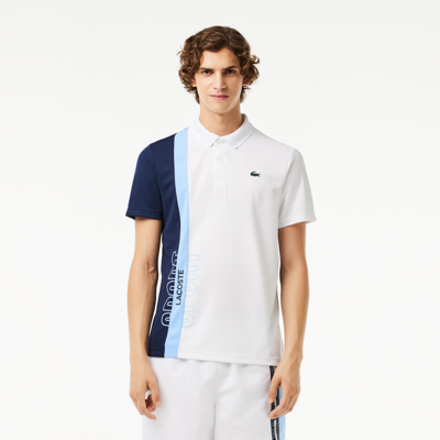 Lacoste Men's Regular Fit Recycled Knit Tennis Polo - Xl - 6 In White