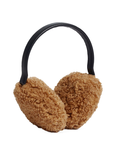 Apparis Faux-shearling Earmuffs In Hazelnut