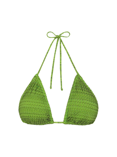 Vix By Paula Hermanny Women's Triangle Bikini Top In Light Green