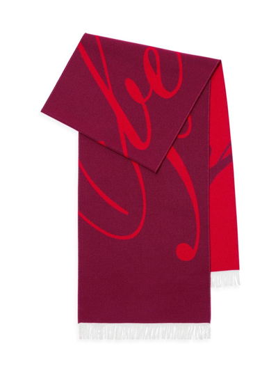 Burberry Women's Wool-silk Script Scarf In Ripple