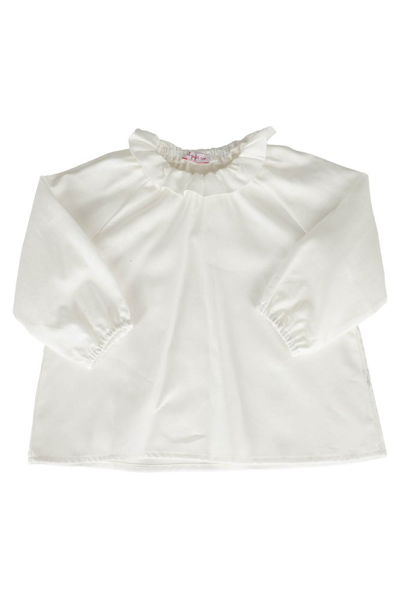 Il Gufo Kids'  Ruffled Collar Shirt In White