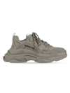 Balenciaga Men's Triple S Sneaker Allover Logo In Grey