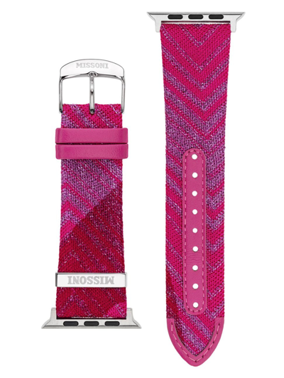 Missoni Apple Watch Zigzag Fabric Strap, 42-45mm In Pink