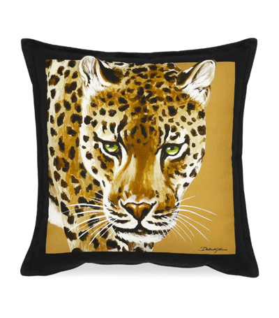 Dolce & Gabbana Cotton Leopard Cushion (45cm X 45cm) In Multi