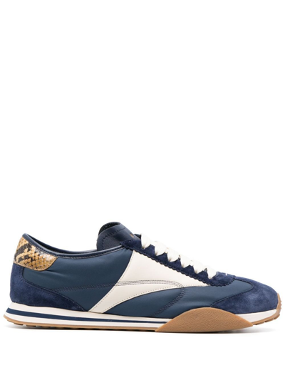Bally Sonney Panelled Suede Sneakers In Blue