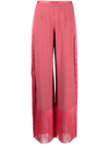 Taller Marmo Nevada Tassel-fringe Straight-leg Trousers In Pink