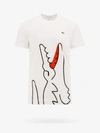 Max Mara Lacoste X Comme Des Garçons - Short Sleeve Printed Cotton T-shirt In White