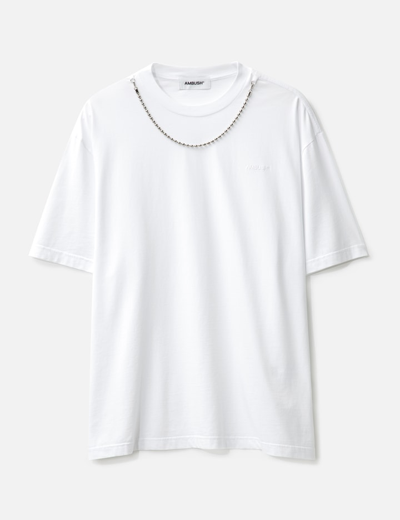 Ambush Ballchain Cotton T-shirt In White
