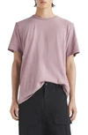 Rag & Bone Classic Flame Slub Cotton T-shirt In Berry Pink