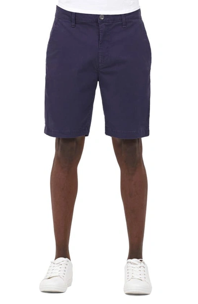 Monfrere Cruise Flat Front Chino Shorts In Navy