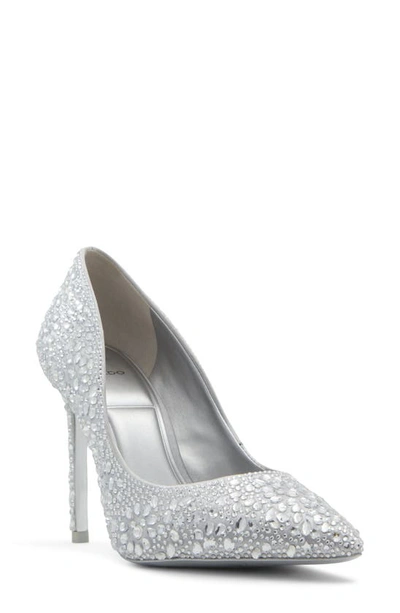 Aldo X Disney 100 Stessy Pointed Toe Pump In Silver