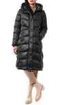 Bernardo Shiny Insulated Puffer Coat In Black