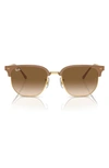 Ray Ban Clubmaster 53mm Square Sunglasses In Brown Grad