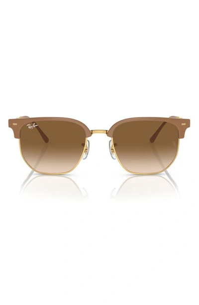 Ray Ban Clubmaster 53mm Square Sunglasses In Brown Grad