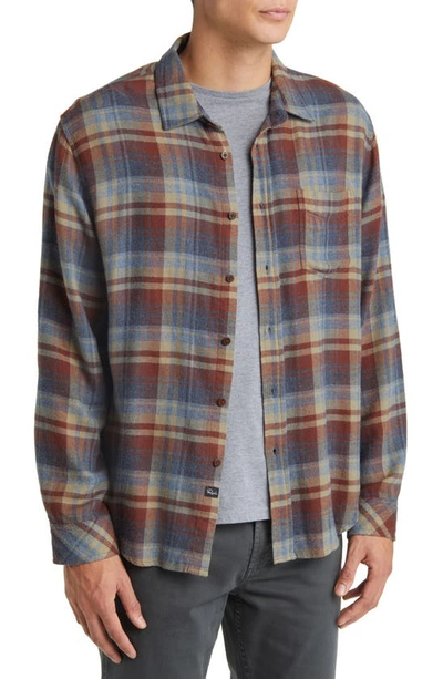 Rails Lennox Plaid Button-up Shirt In Ruby Denim Botanical